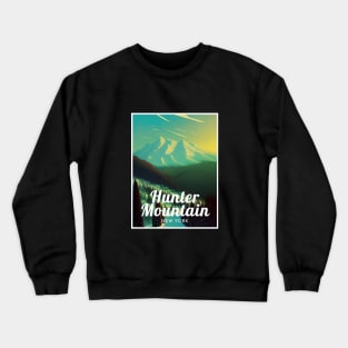 Hunter Mountain New York United States Ski Crewneck Sweatshirt